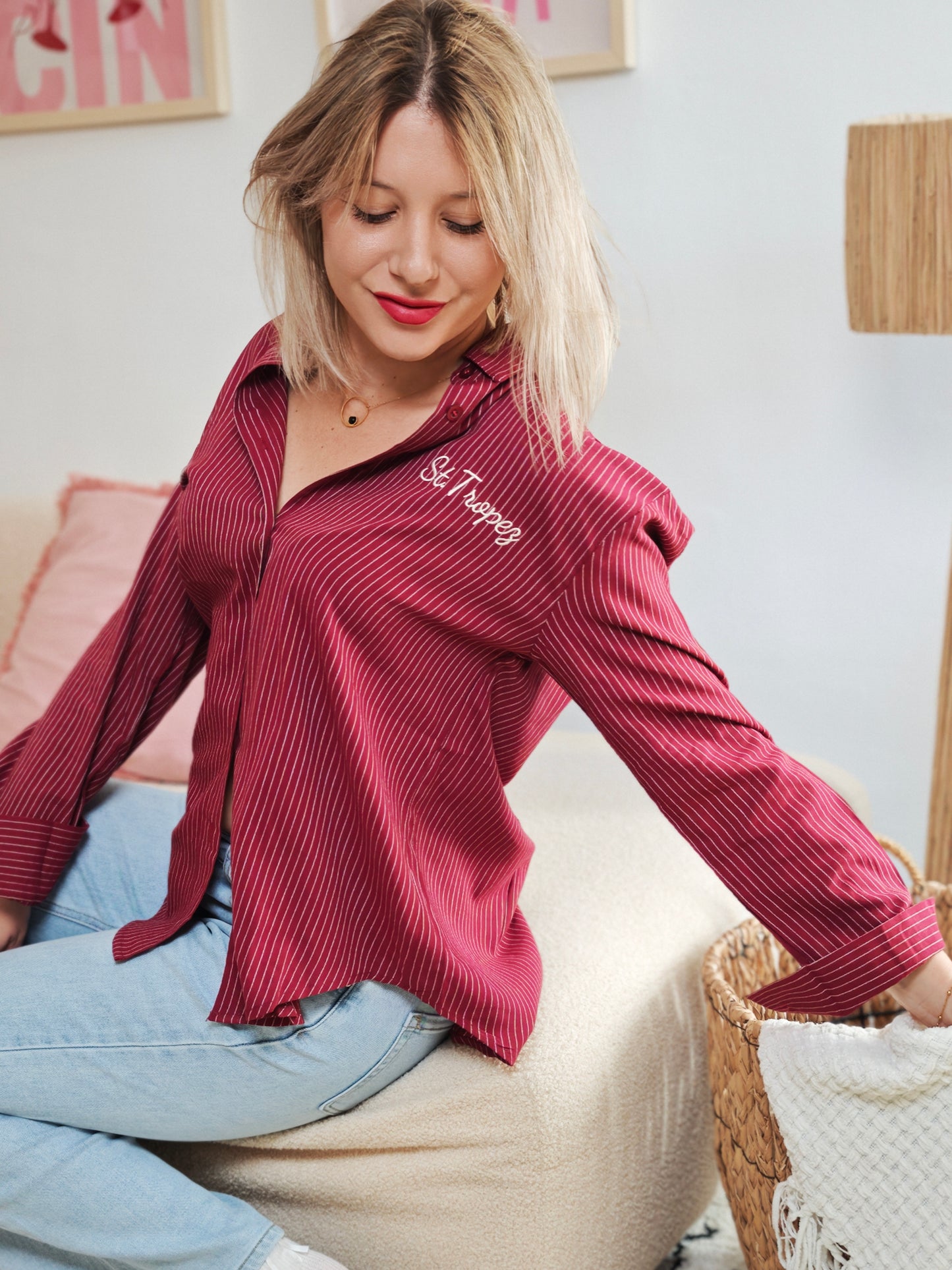 Chemise St Tropez Bordeaux