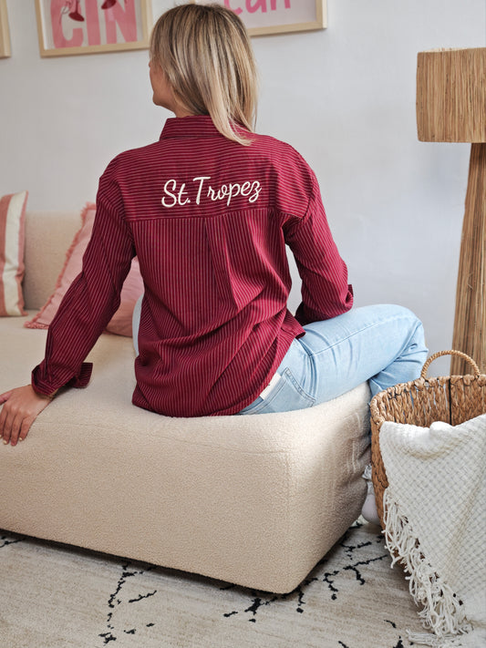 Chemise St Tropez Bordeaux